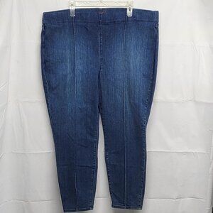 NYDJ Pull On Jeans Womens 20W Plus Stretch High Rise Tummy Panel Back Pockets
